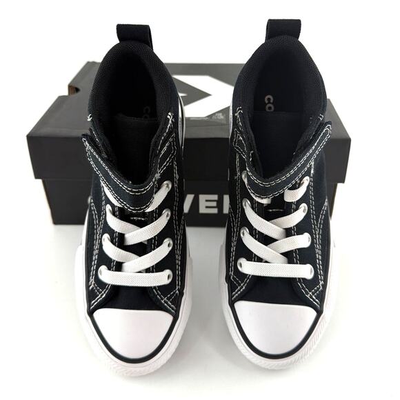 Converse Kids Black Chuck Taylor All Star Malden Street Canvas Shoes Size 13 - Picture 6 of 13